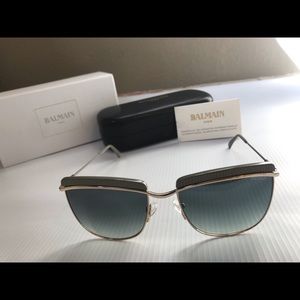 Balmain green clubmaster sunglasses
